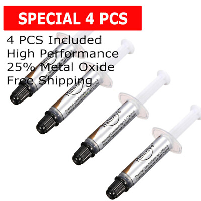 #ad 4X High Performance Gold Thermal Grease CPU Heatsink Compound Paste Syringe $4.19