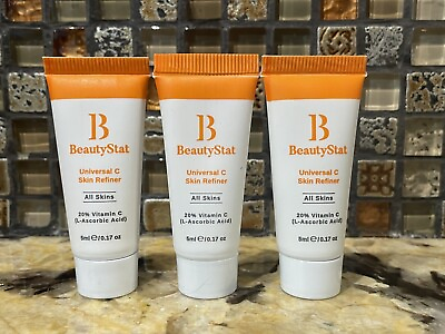 #ad Lot 3 BeautyStat Universal C Skin Refiner 20% Vitamin C 0.17 oz ea .51 oz Total $11.95