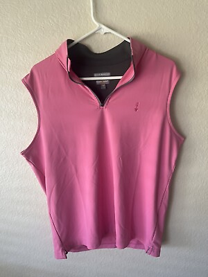 #ad Peter Millar E4 Element 4 1 4 Zip Pink Golf Vest Men’s Size Medium $30.00