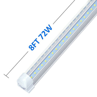 #ad 4FT 5FT 6FT 8FT T8 LED Tube Light Bulbs 6500K Integrated LED Shop Light Fixture $259.89