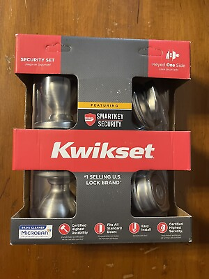 NEW Kwikset Signatures Series Smartkey Combo Pack Cylinder Deadbolt Entry Door $36.95