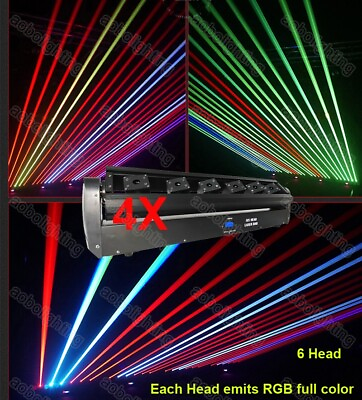 #ad 4x Beam Luces Láser Cabezas Móviles 6 Head RGB full color Moving Head Laser show $2999.99
