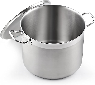 #ad Stockpots Stainless Steel 20 Quart Professional Grade Stock Pot with Lid Silve $66.96