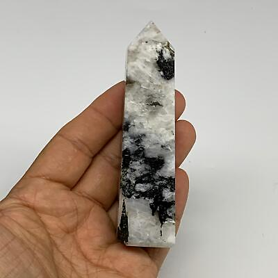 #ad 117.7g 3.9quot;x1quot;x1quot; Rainbow Moonstone Tower Obelisk Point Crystal @IndiaB29297 $10.35