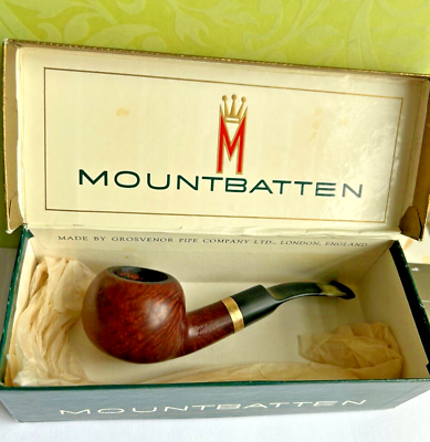 #ad vtg Marlborough 399 briar PIPE antique 14K GF gold Grosvenor Mountbatten 842 box $179.99