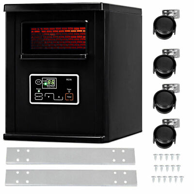 Costway Electric Portable Infrared Quartz Space Heater Filter Remote 1500W Black $109.99