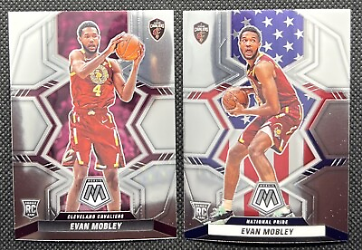 #ad 2021 2022 Panini Mosaic Evan Mobley RC And National Pride #201 Cavaliers $1.25