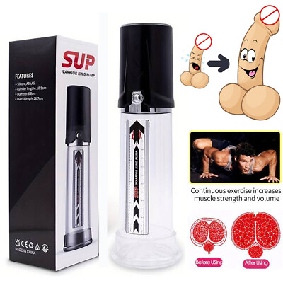 #ad Vacuum Penis Pump for Male ED Enhancement Erectile Enlargement Penis Enlarger $16.96