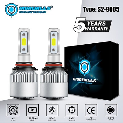 #ad Pair LED Headlight Kits 9005 HB3 H10 9140 9145 2000W 6000K 300000LM Fog Bulbs $18.99