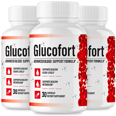 #ad 3 Pack Glucofort Blood Sugar Supplement Capsules Blood Support 180 Capsules $49.95
