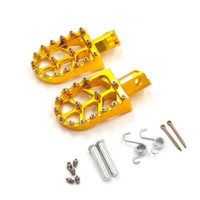 #ad Motorcycle Foot Pegs CNC For CR125 CR250 02 07 CRF250R 2004 2023 Dirt Bike Gold $29.50