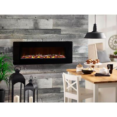 #ad #ad Dimplex Wallmount Electric Fireplace 18quot;Hx48quot;Wx5quot;D Tabletop Linear BlackRemote $406.56