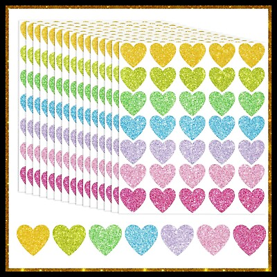 #ad Heart Stickers Glittery Sparkly $5.00