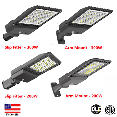 #ad 300W 200W LED Parking Lot Light Dust to Dawn with Photocell LED Shoebox Lights $102.00