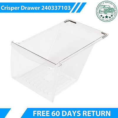 #ad Clear Crisper Drawer Compatible with Frigidaire Refrigerator 240337103 PS429854 $34.98
