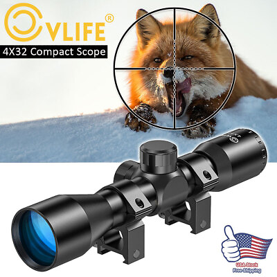 #ad Compact 4X32 Compact Scope Rascal .22 AR Crossbow Airsoft Gun Scope Mounts $22.99