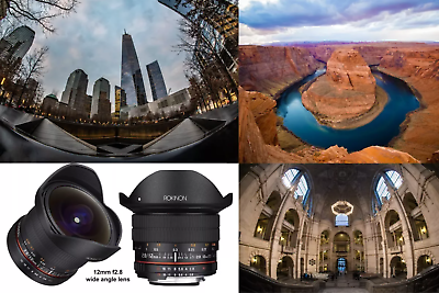 #ad Rokinon 12mm F2.8 Ultra Wide Fisheye Lens for Nikon DSLR Full Frame Compatible $480.00