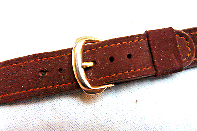 #ad 5 8quot; ERNEST BOREL Suede Leather nos Unused ?? 1950s Vintage Watch Band $15.00