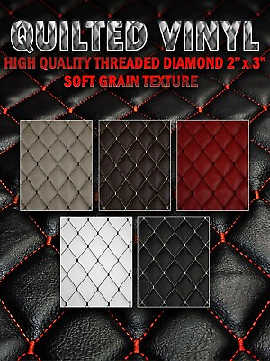 #ad #ad HQ Thread Quilted Vinyl Soft Grain Texture Diamond 2quot;x3quot; With 3 8quot; Foam Backing $23.99