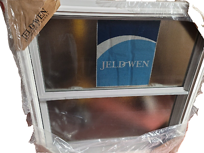 #ad Jeld Wen 37 in x 37.25 in Vinyl Double Hung Window White with Obscure Glass $375.00
