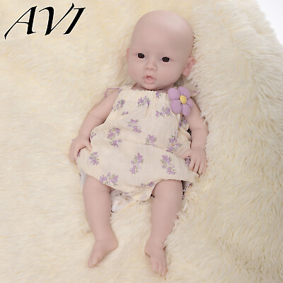 #ad 18quot; Silicone Reborn Baby GIRL Full Body Newborn Doll Open eyes Reborn for Kid#x27;s GBP 199.99
