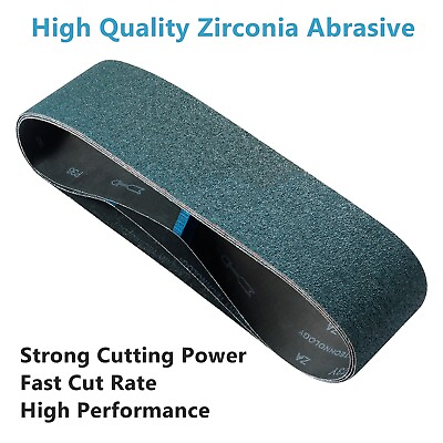 #ad SATC Premium Green Zirconia Sanding belts 4 x36 6x48quot; 24 120 Grit Metal Grinding $18.49