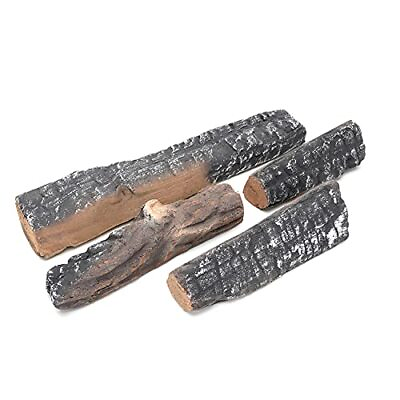 #ad Skyflame Gas Fireplace Logs 4 Small Pcs Ceramic Wood Logs and Accessories f... $40.19