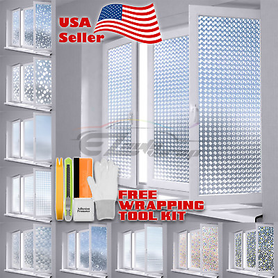#ad Premium Window Frosted Film Glass Home Office Bathroom Security Privacy $37.98
