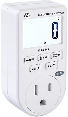 #ad Poniie PN1500 Portable Micro Electricity Usage Monitor Electrical Power. Open Bo $19.00