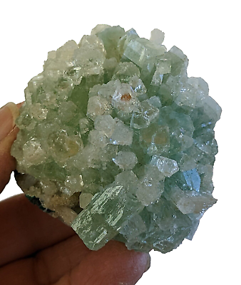#ad Green Apophyllite Stilbite Crystal India Zeolite Stone Mineral Specimen #7314 $98.95