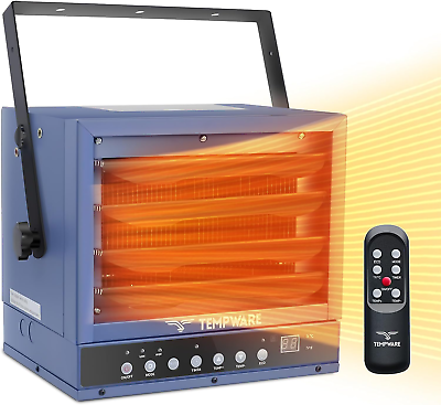 #ad Electric Garage Heater 5000 Watt Digital Fan Forced Ceiling Mount Shop Heater w $173.99