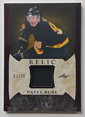 #ad 2023 Leaf ITG Used Relic Purple Pavel Bure 45 Vancouver Canucks First Print HOF $44.99