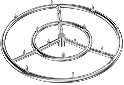 #ad Skyflame 18 Inch Round Stainless Steel Fire Pit Jet Burner Ring High Flame $83.78