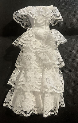 #ad Vintage Barbie Special Wedding Fashion Ruffle amp; Lace Wedding Dress $17.99