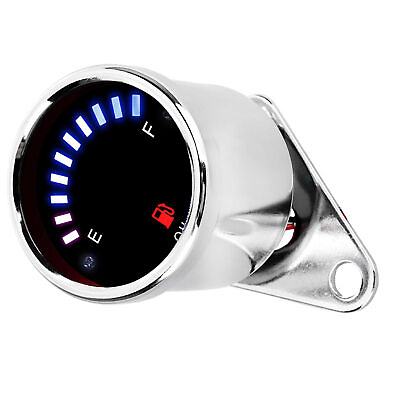 #ad DC 12V Motorcycle LED Display Electric Fuel Gauge Electronic Oil Meter Gauge $17.00