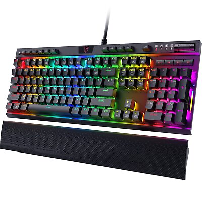 #ad PRO RGB Mechanical Gaming Keyboard Per Key RGB Illumination Macro Keys amp; De... $87.26