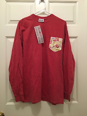 #ad NWT Alpha Sigma Alpha Women#x27;s Sorority Collection Red Long Sleeve T Shirt Medium $16.95