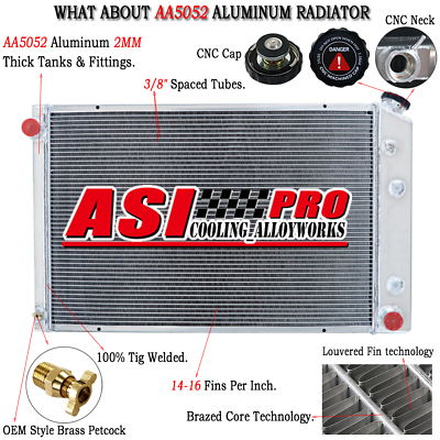 #ad Aluminum 4 Row Radiator For 73 91 85 Chevy C K 10 20 30 GMC C1500 C2500 Jimmy L6 $199.00