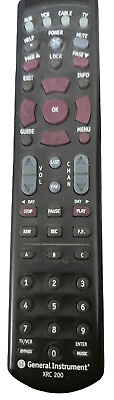 #ad General Instrument XRC200 Remote Control Infrared Tested $12.00