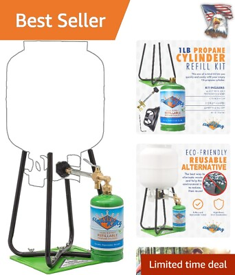 #ad Durable Steel Propane Cylinder with Fast Refill Kit Sustainable and Convenient $110.19