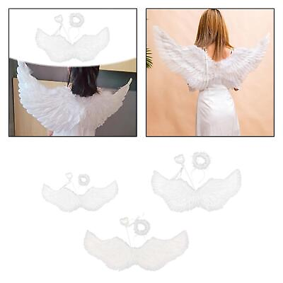 #ad Angel Wing and Halo Set Photo Props White for Role Playing Party Cosplay $34.60