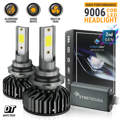 #ad Syneticusa HB4 9006 LED Headlight Bulb Fog Light Kit 6000K White Low Beam 5000lm $24.98