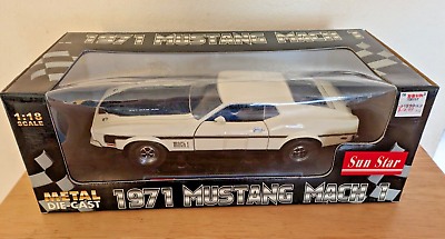 #ad Sun Star 1971 Ford Mustang Mach 1 1 18 Scale Diecast Model Muscle Car 3602 $76.89