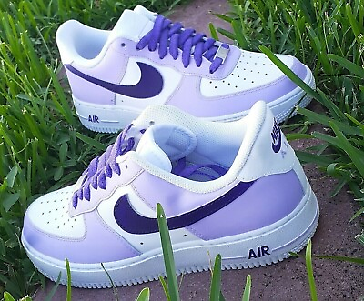 #ad Custom Air Force 1 Purple Low NEW Air Force Custom Sneaker NEW IN BOX $119.99