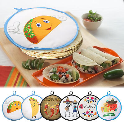 #ad 12 Inch Tortilla Warmer Pouch For Microwave Cloth Flour Insulated Bag Restaurant $11.77