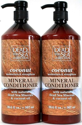 #ad 2 Dead Sea Collection 30.6 Oz Coconut Moisturizing Mineral Conditioner With Pump $27.99