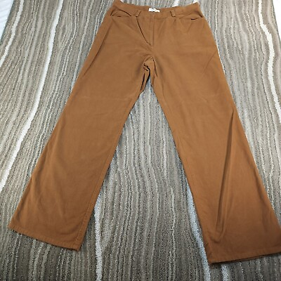 #ad Orvis Womens Pants Chino Khaki Brown Casual Sz 12 Cotton Blend Stretch High Rise $16.00