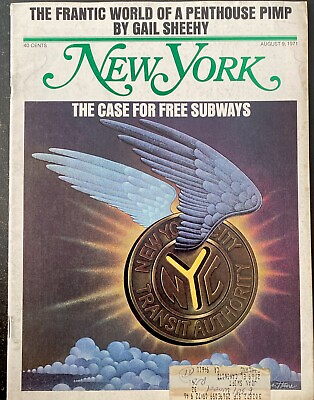 #ad New York magazine Roger Hane cover Case for free Subways Gail Sheehy Aug 9 1971 $23.99