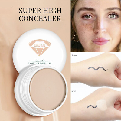 #ad Concealer Cream Full Coverage Freckle Dark Circles Long lasting Base Makeup $4.29