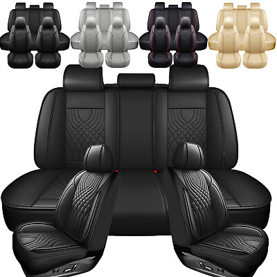 #ad For Chevrolet Chevy Auto Car Leather Seat Covers 5 Seats Full Set Padded Protect $58.90